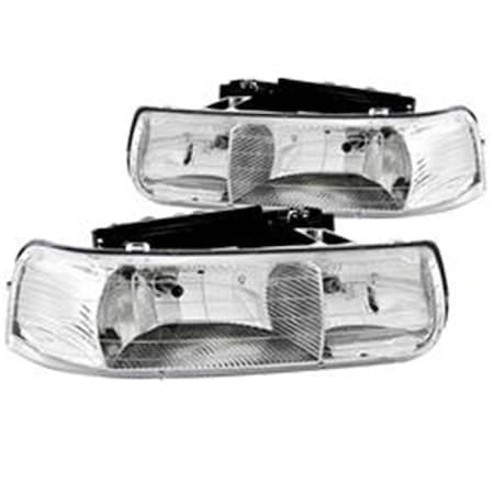 Kento Gear 99-02 Silverado 1500 - 00-06 Suburban & Tahoe Crystal Chrome Headlights - Chrome KE3088180